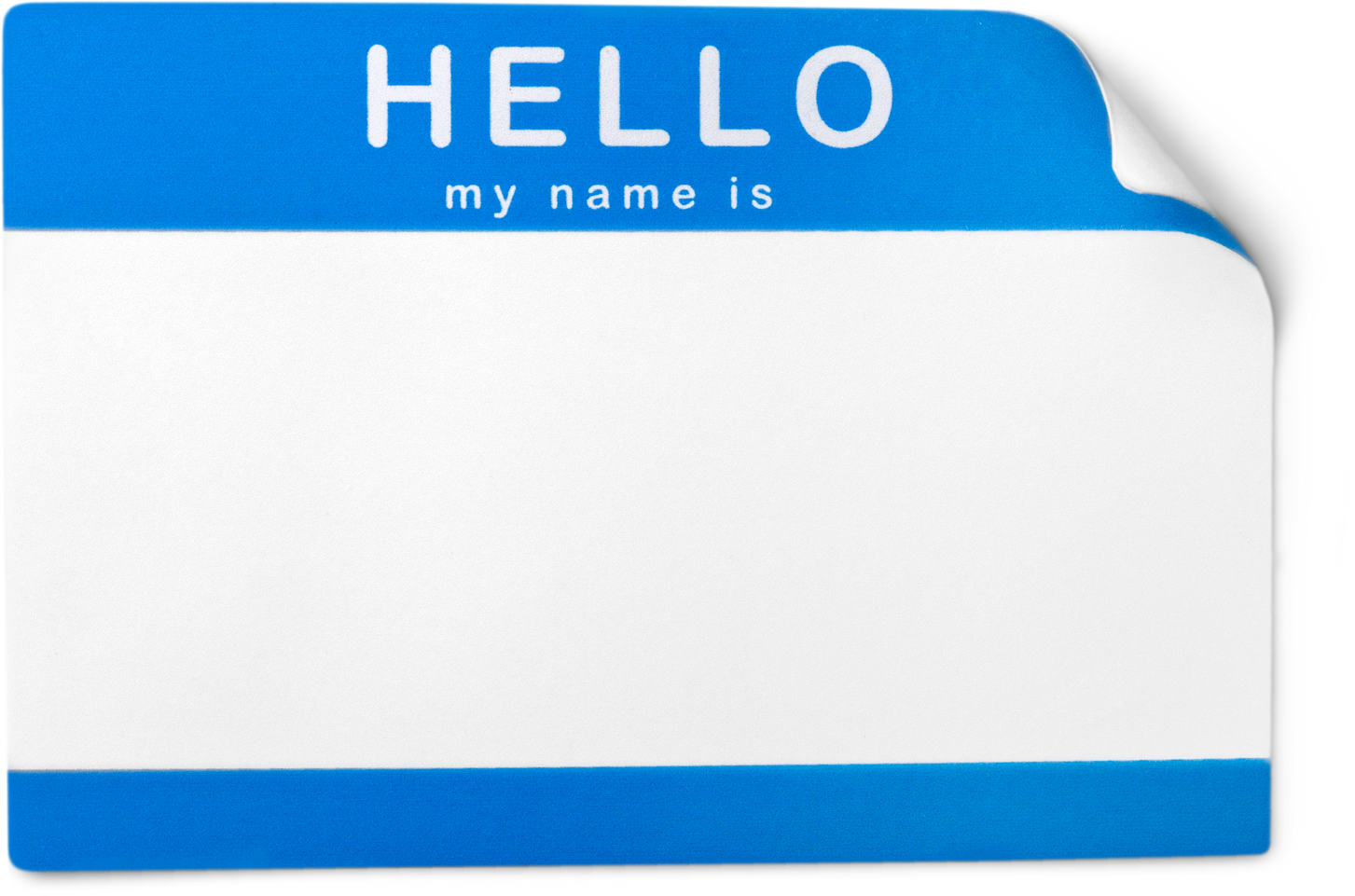 Blank Name Tag Isolated 